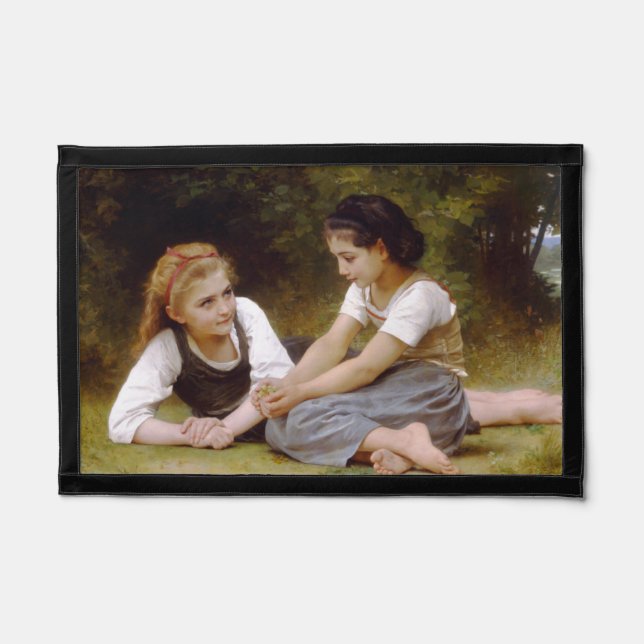 Les Noisettes: Young Girls Collecting Hazelnuts Pennant (Front)