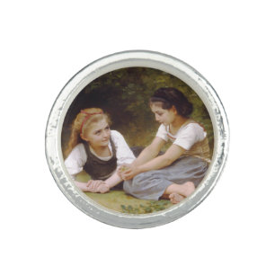 Les Noisettes: Young Girls Collecting Hazelnuts Ring