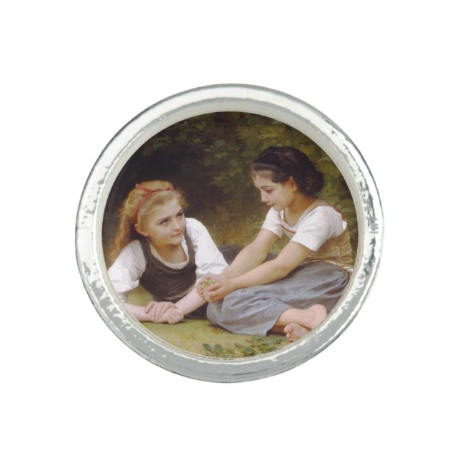 Les Noisettes: Young Girls Collecting Hazelnuts Ring (Front)