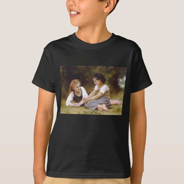 Les Noisettes: Young Girls Collecting Hazelnuts T-Shirt (Front)