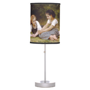 Les Noisettes: Young Girls Collecting Hazelnuts Table Lamp