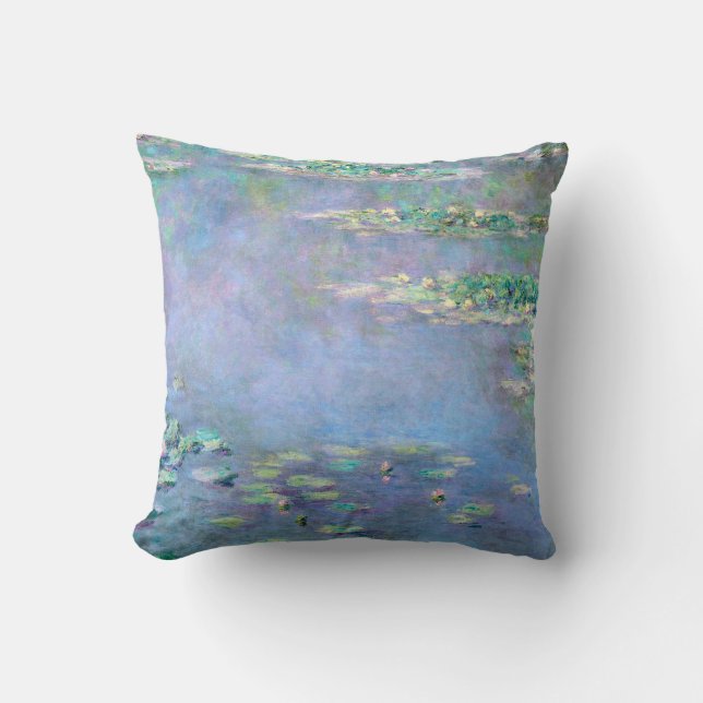 Les Nympheas Water Lilies 1906 Monet Fine Art Throw Pillow (Front)