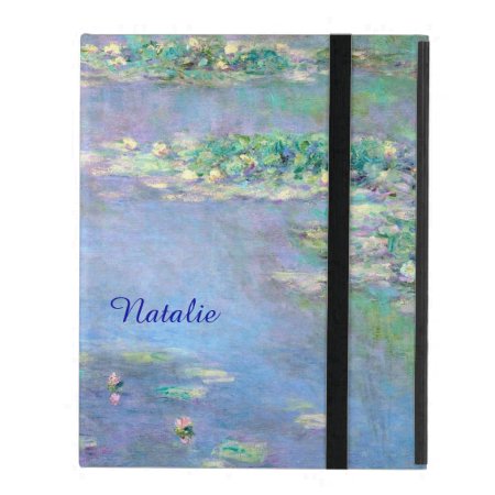 Les Nympheas Water Lilies Claude Monet Fine Art Ipad Folio Case