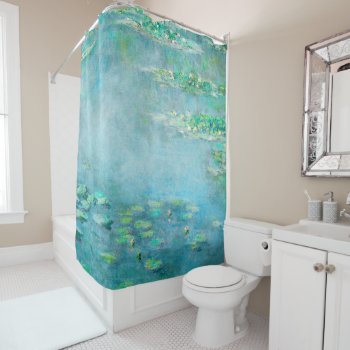 Les Nympheas Water Lilies Fine Art Shower Curtain by monet_paintings at Zazzle