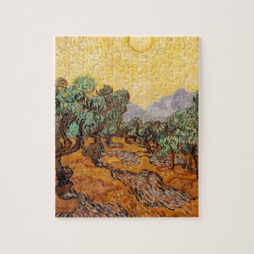 Les oliviers de Vincent Van Gogh Olives trees Jigsaw Puzzle