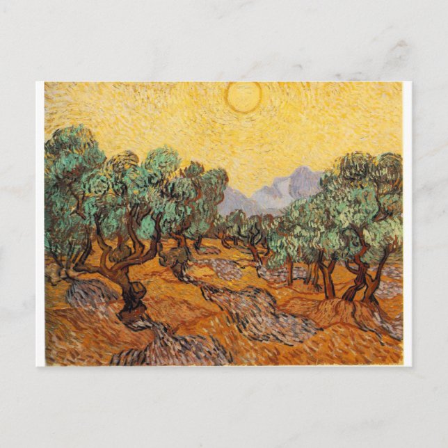 Les oliviers de Vincent Van Gogh (Olives trees) Postcard (Front)