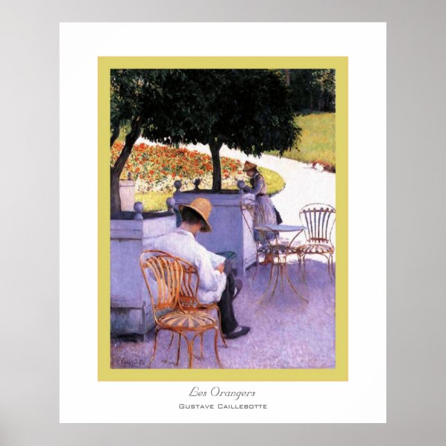 Les Orangers~ Gustave Caillebotte Poster (Front)