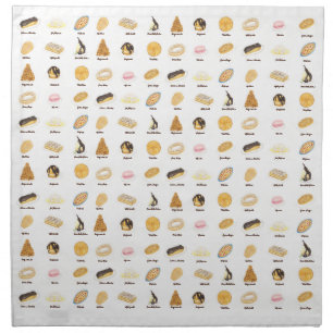 Les Pâtisserie Françaises watercolor Cloth Napkin