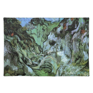 Les Peiroulets Ravine by Vincent van Gogh Cloth Placemat