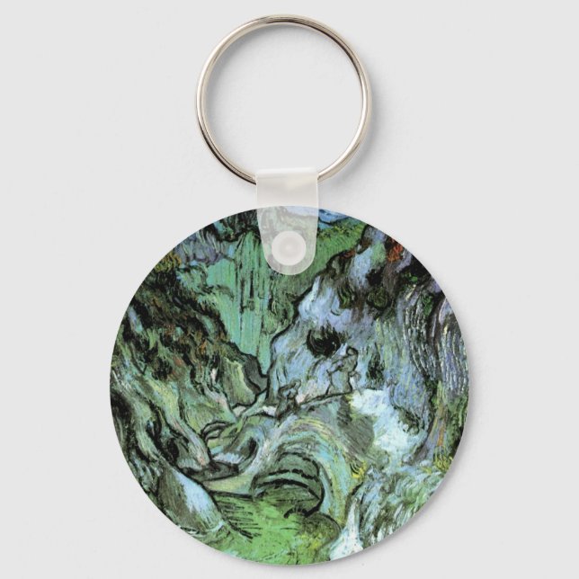 Les Peiroulets Ravine by Vincent van Gogh Keychain (Front)