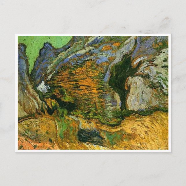 Les Peiroulets Ravine, Vincent van Gogh Postcard (Front)