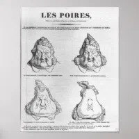 Les Poires, caricature of King Louis-Philippe Square Sticker