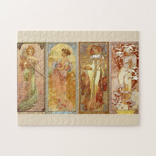 Les Quatre Saisons by Alfons Mucha 1902 Jigsaw Puzzle