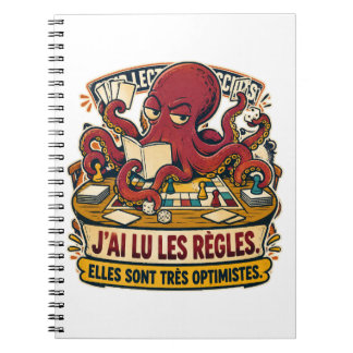 Les règles sont très optimistes – carnet pieuvre notebook