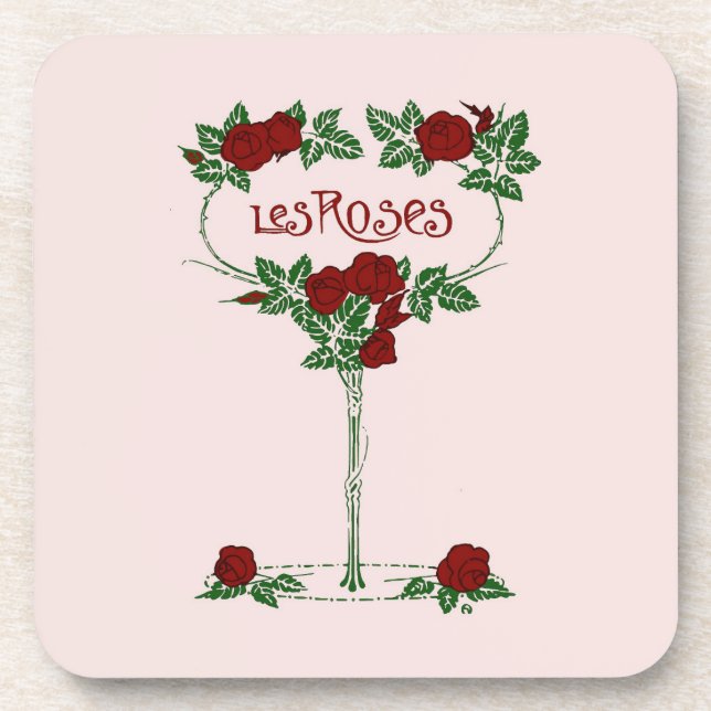 Les Roses Beverage Coaster (Front)