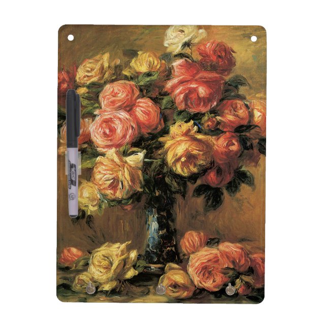 Les Roses dans un Vase by Renoir Dry-Erase Board (Front)