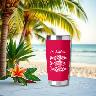 Les Sardines-Hawaiian Fisherman Core-Cherry Red Insulated Tumbler