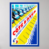 Les Trains du Soleil ~ Côte d'Azur Poster