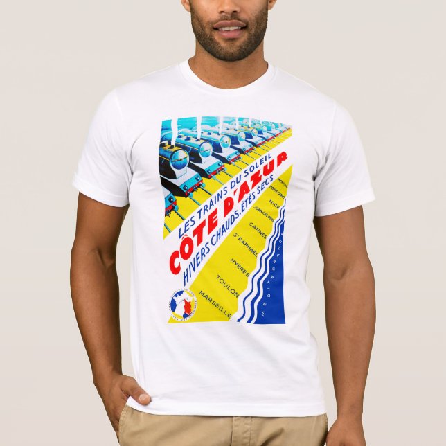Les Trains du Soleil ~ Côte d'Azur T-Shirt (Front)