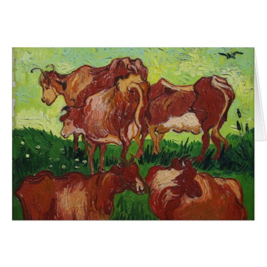 les vaches van gogh cards (Front Horizontal)