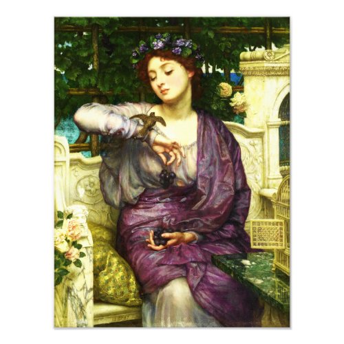 Lesbia and her sparrow by Sir Edward John Poynter Photo Print