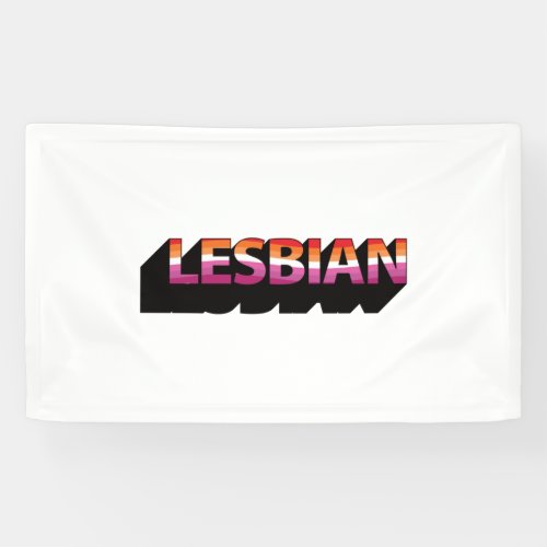 LESBIAN 3D Flag Banner