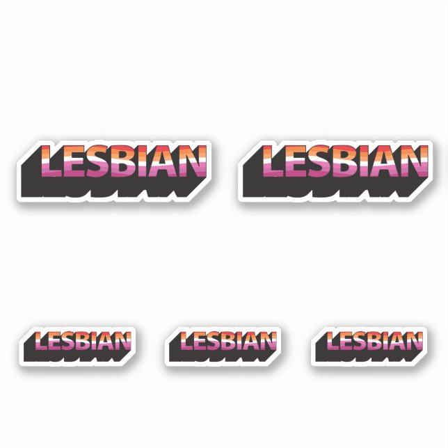 LESBIAN 3D Flag Sticker (Front)