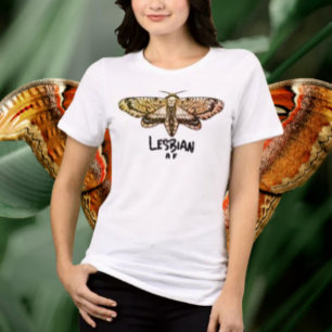 Lesbian AF Death Head Moth Tri-Blend Shirt