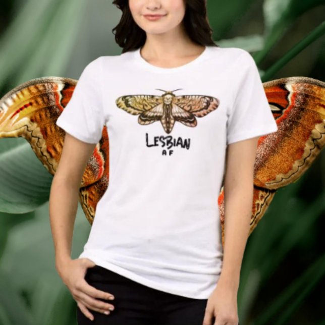 Lesbian AF Death Head Moth Tri-Blend Shirt (Creator Uploaded)