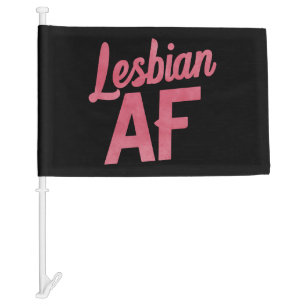 Lesbian AF Flower LGBT Pride Gay Love Parade Car Flag