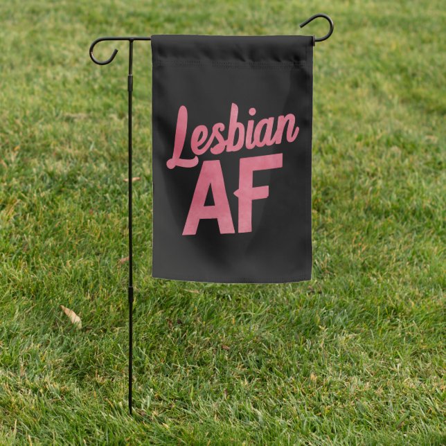 Lesbian AF Flower LGBT Pride Gay Love Parade Garden Flag (In SItu)