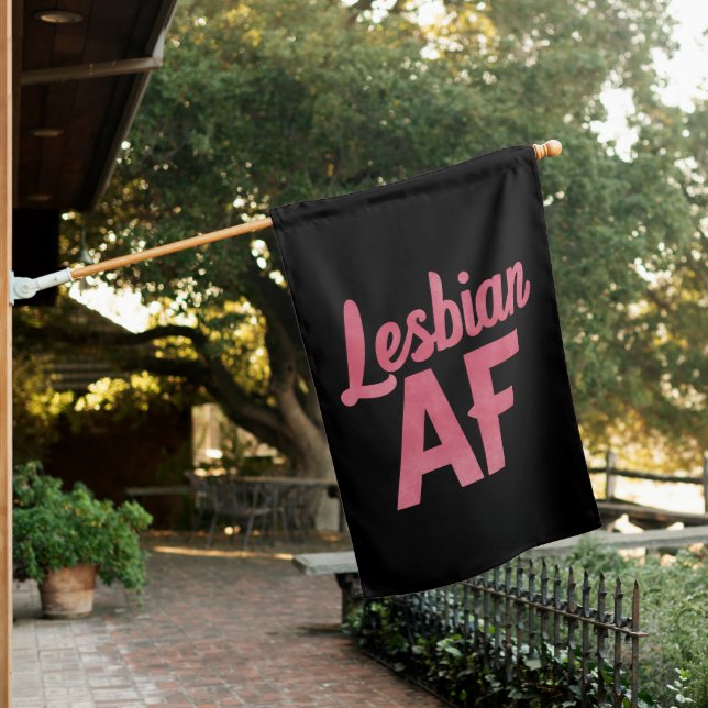 Lesbian AF Flower LGBT Pride Gay Love Parade House Flag (In SItu)