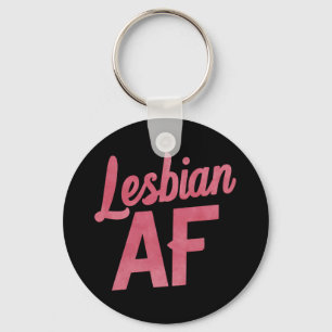 Lesbian AF Flower LGBT Pride Gay Love Parade Keychain