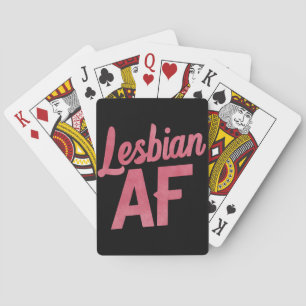 Lesbian AF Flower LGBT Pride Gay Love Parade Poker Cards