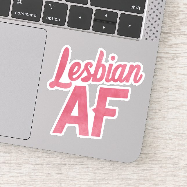 Lesbian AF Flower LGBT Pride Gay Love Parade Sticker (Detail)