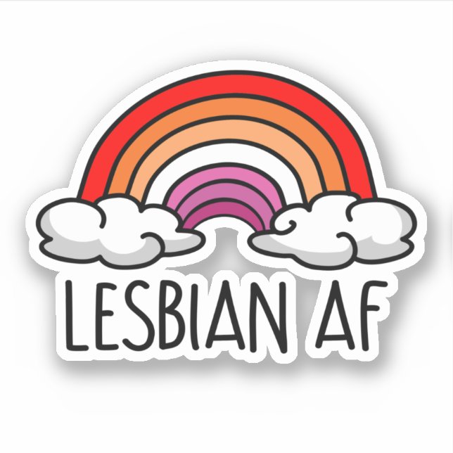 LESBIAN AF STICKER (Front)