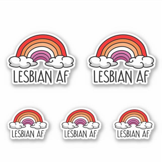 LESBIAN AF STICKER (Front)