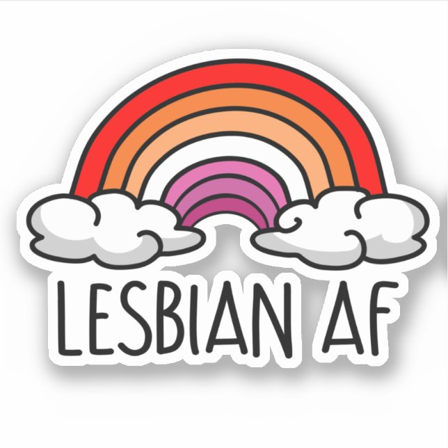 LESBIAN AF STICKER (Front)