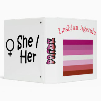 Lesbian Agenda 3 Ring Binder
