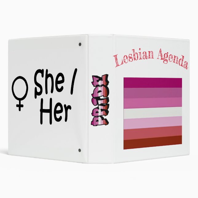 Lesbian Agenda 3 Ring Binder (Background)