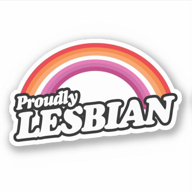 Lesbian and Proud Sticker (Front)