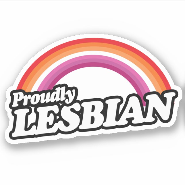 Lesbian and Proud Sticker (Front)