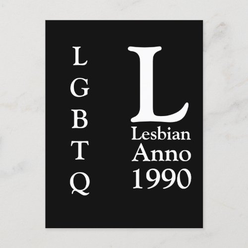 Lesbian Anno   Lesbian Pride Postcard