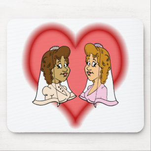 Lesbian Bi-Racial Couple Mouse Pad