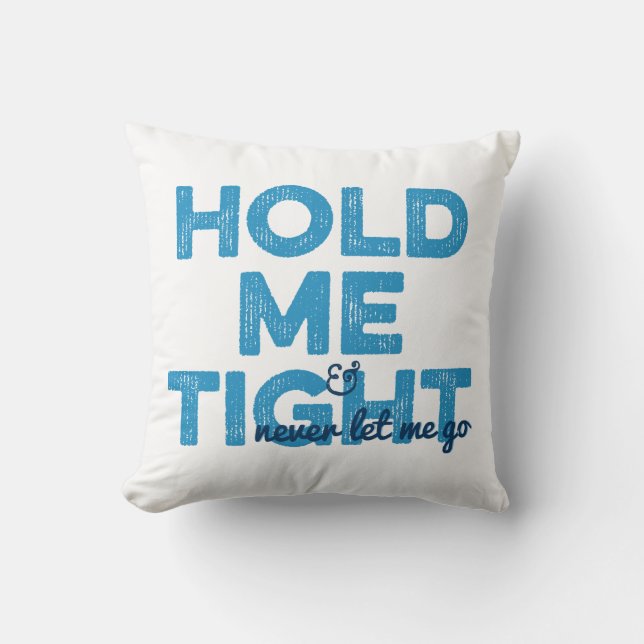 Lesbian Blue Hold Me Tight Personalized Throw Pillow (Front)