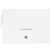 Lesbian Blue Wedding Thank You Card Blank Inside (Back Horizontal)