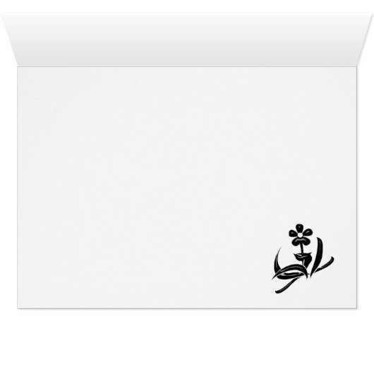 Lesbian Blue Wedding Thank You Card Blank Inside (Inside Horizontal (Bottom))