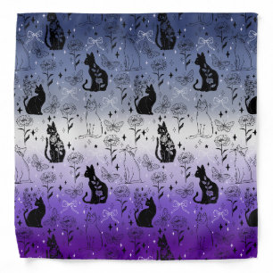 Lesbian Butch Pride Black Cat - Mystical Witchy Bandana