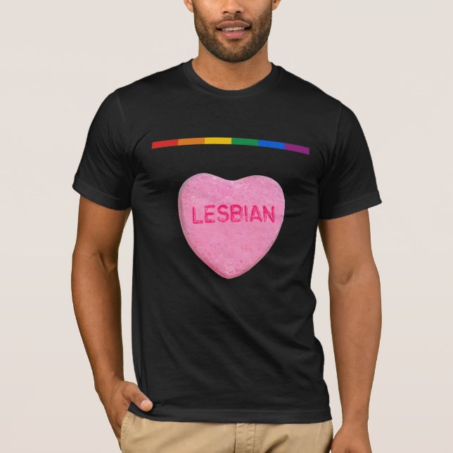 Lesbian Candy Heart T-Shirt (Front)