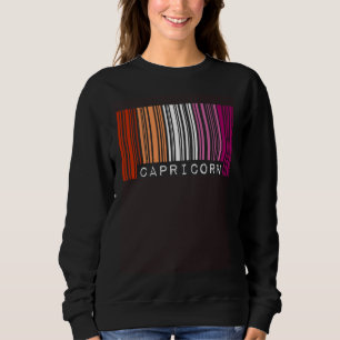 Lesbian Capricorn Barcode Gay Pride Flag Zodiac Si Sweatshirt